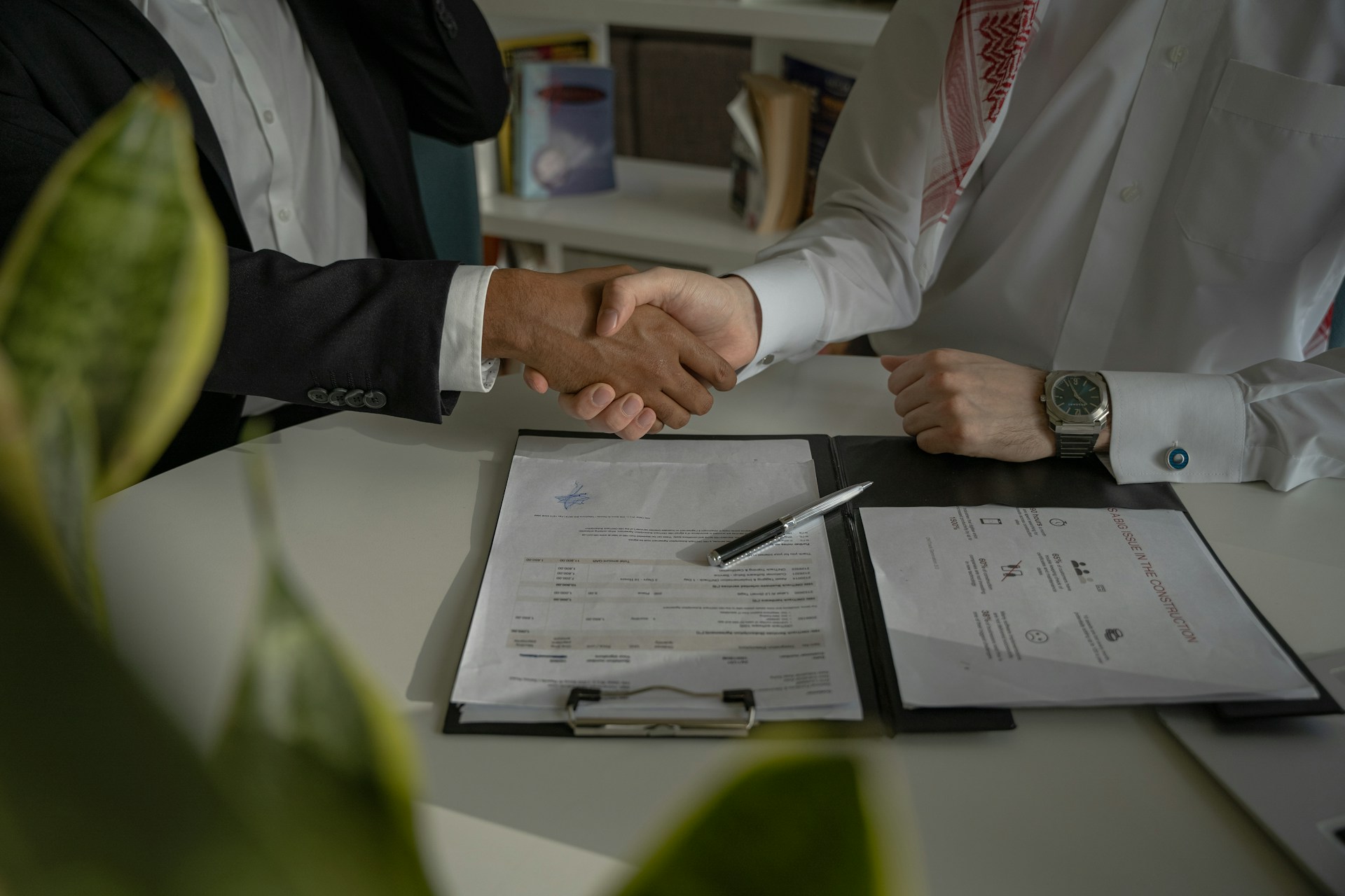 Signing contract