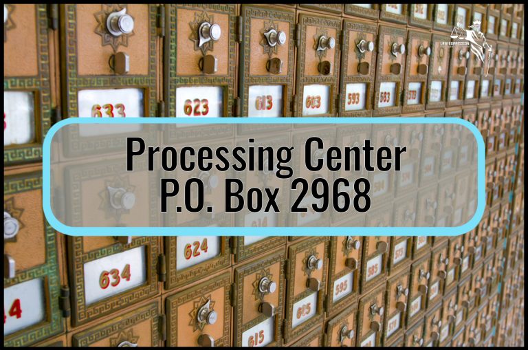 Processing Center P.O. Box 2968